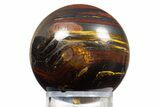 Polished Tiger Iron Stromatolite Sphere - Billion Years #316239-1